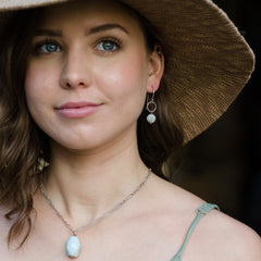 aquamarine necklace, beach jewelry