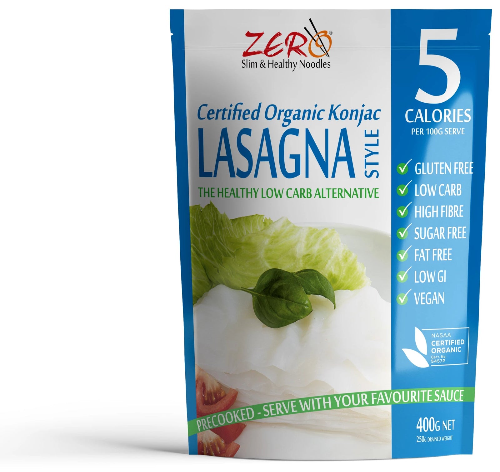 ZERO NOODLES LASAGNA - Certified Organic Konjac & Shirataki Noodles, Rice &  Pasta