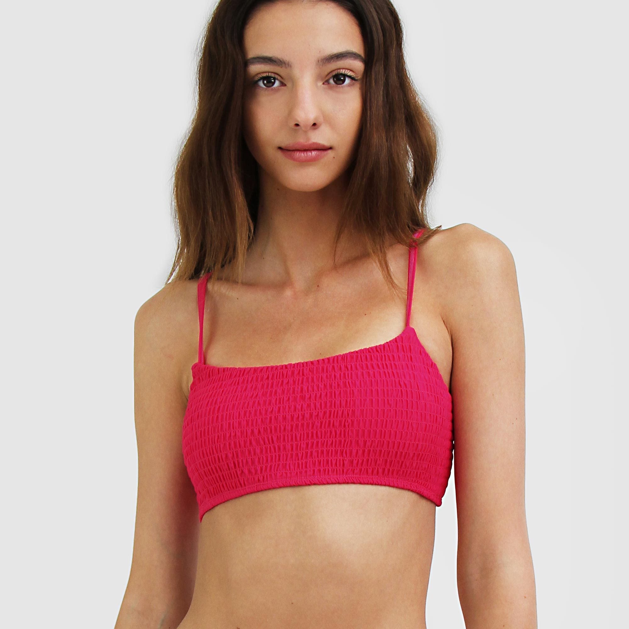 pink swim top