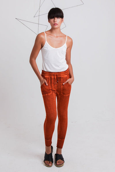 Cold Pigment Sarouel Pants Orange