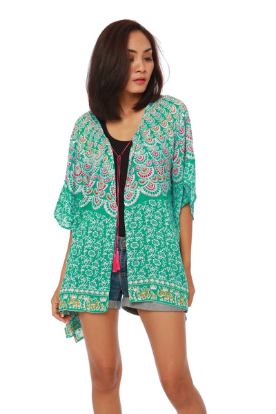 Sea Breeze with Sequins Kimono