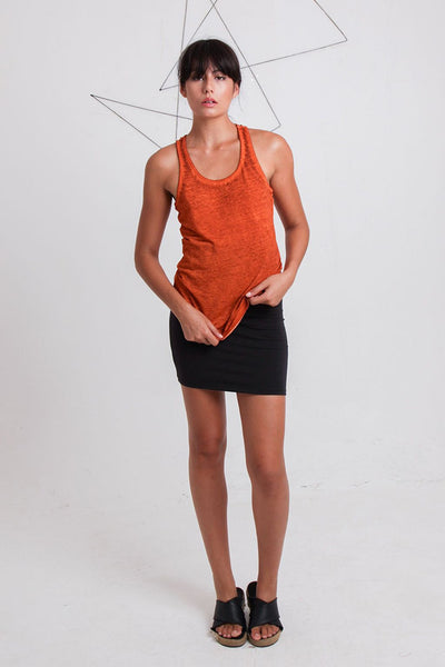 Cold Pigment Tank Top Orange