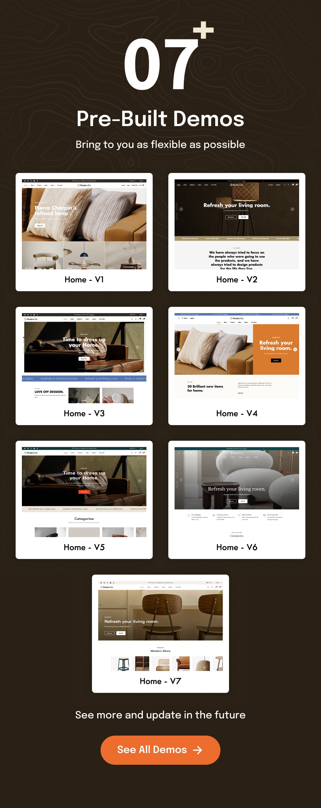 Homepage and layout
