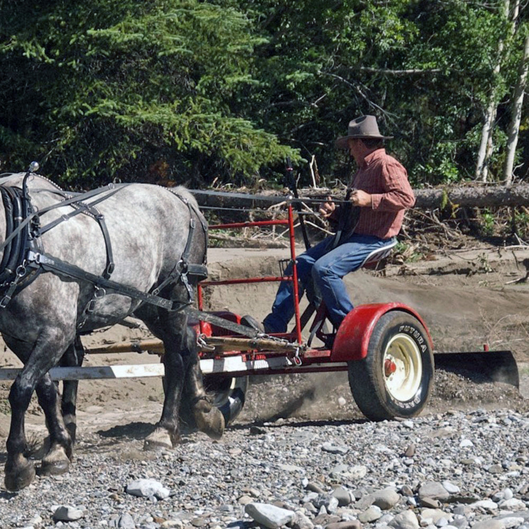 ACS Forcart with a team of Draft horse and equipment working a field