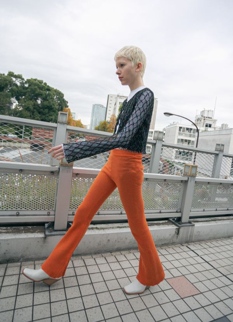 perverze Double Face Rib Line Pants - カジュアルパンツ