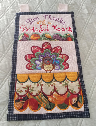 Thanksgiving turkey table runner 5x7 6x10 8x12 hoop - Sweet Pea Machine Embroidery 