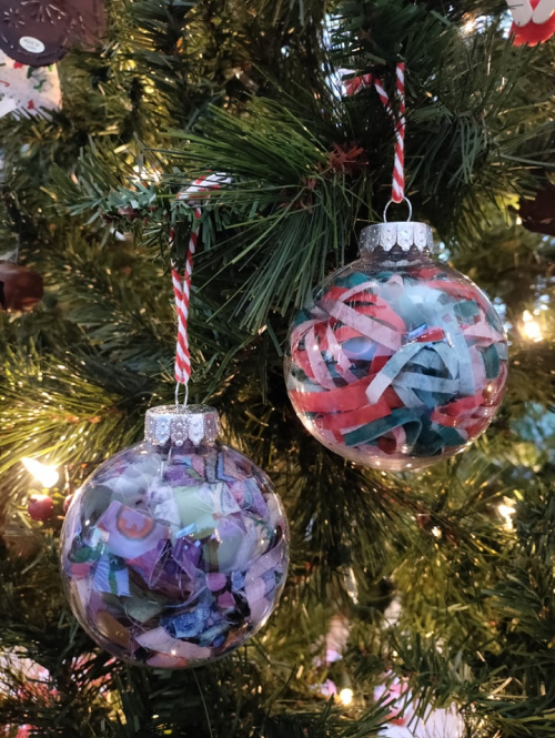slice of pie fabric ornaments