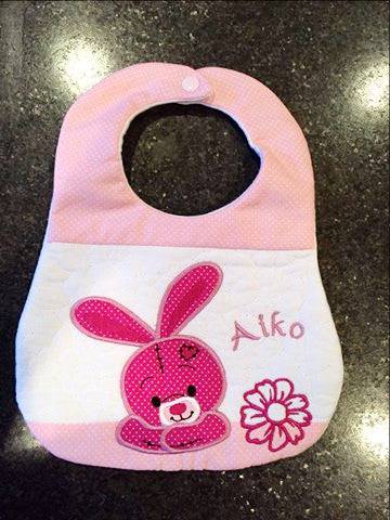 Embroidery Applique Designs - Bunny Baby Bib