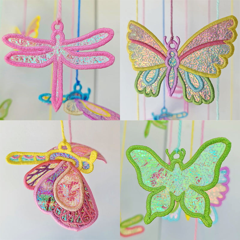 Download 3D Dragonfly & Butterfly Hanger 5x7 - Sweet Pea