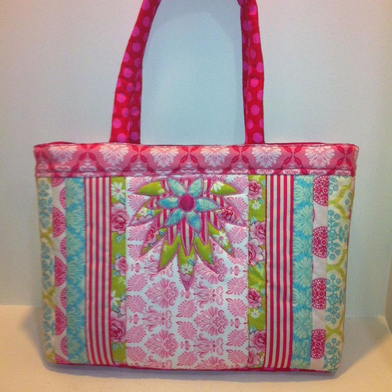 3d Flower Tote Bag in the Hoop machine Embroidery Design – Sweet Pea