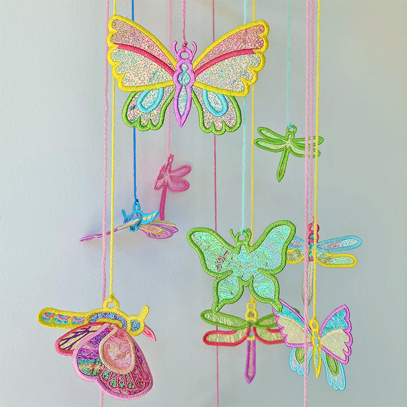 Download 3D Dragonfly & Butterfly Hanger 5x7 - Sweet Pea