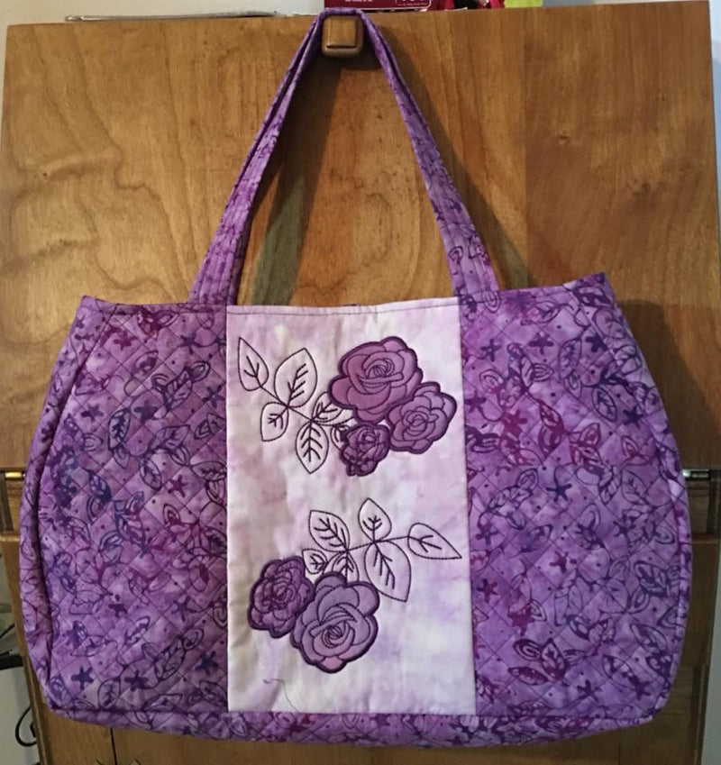 In The Hoop Embroidery Design - Rose Bag
