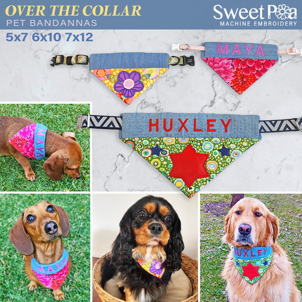 Super Easy Embroidered Dog Bandanna with Terial Magic! 