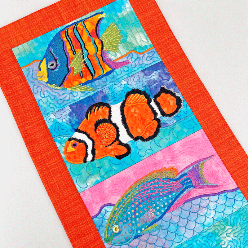 tropical fish embroidery designs