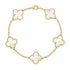 Pearl White Lindsay Bracelet (diamanté & plain)