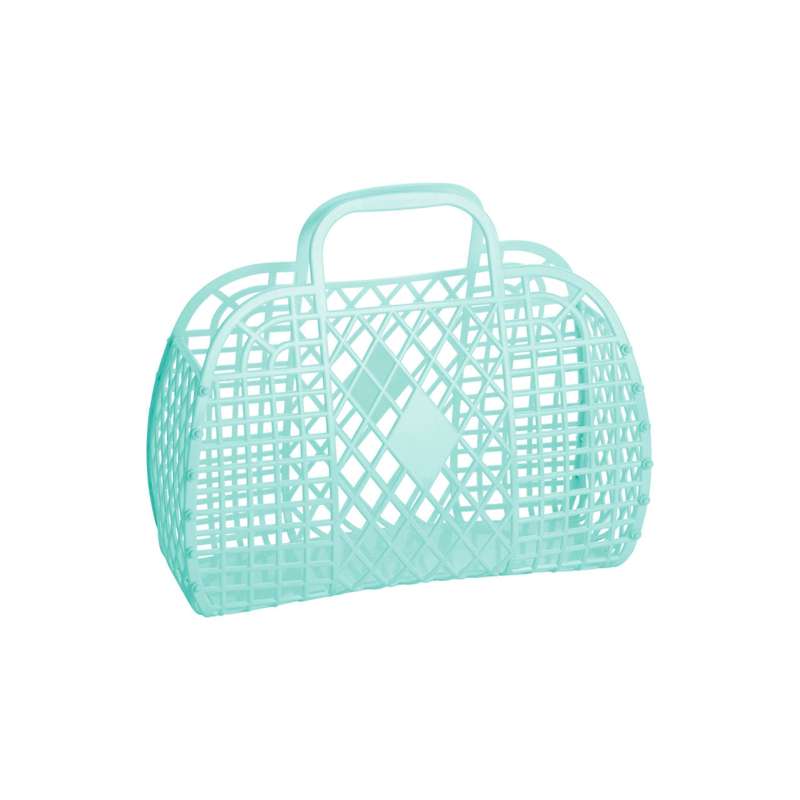 Sun Jellies Retro Basket Strandtaske - Small - Mint