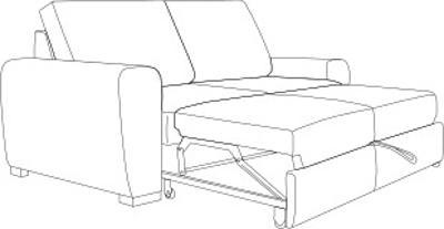 3 SEATER WITH A SLIDING MECHANISM