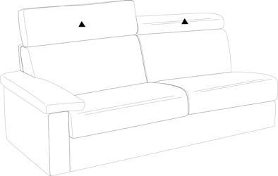 4 SEATER LATERAL SOFA BED SQUARED ARMREST (H17 grey mattress)