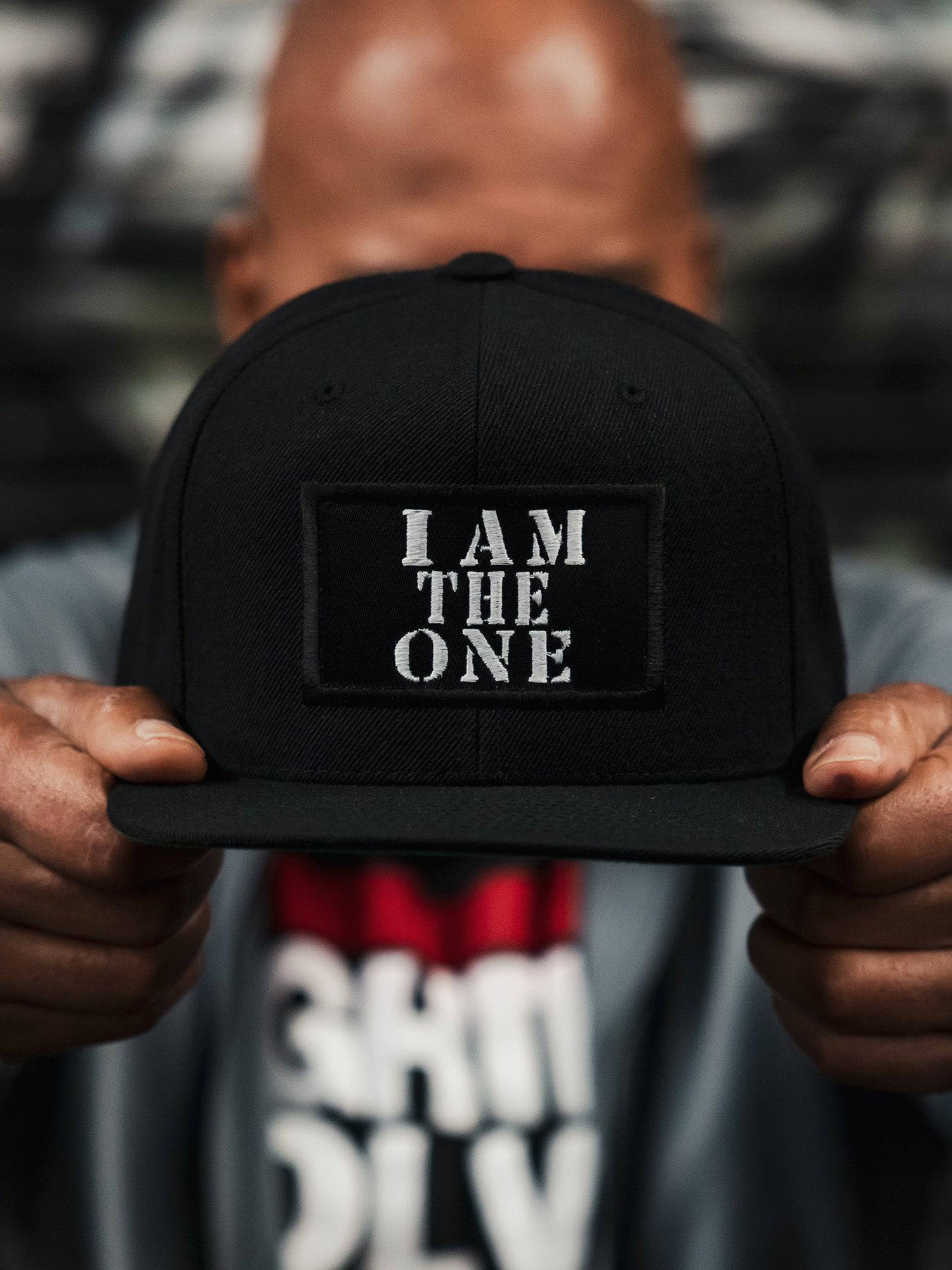 Snapback Hats | I Am The One | Iron Addicts Brands (Black/White)