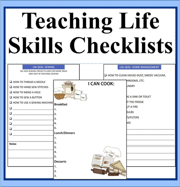 teaching life skills checklists and resources kids cooking activities