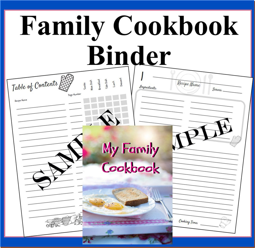 Around Mom's Kitchen Table: Free Cookbook Template for Creating Your Own  Cookbook