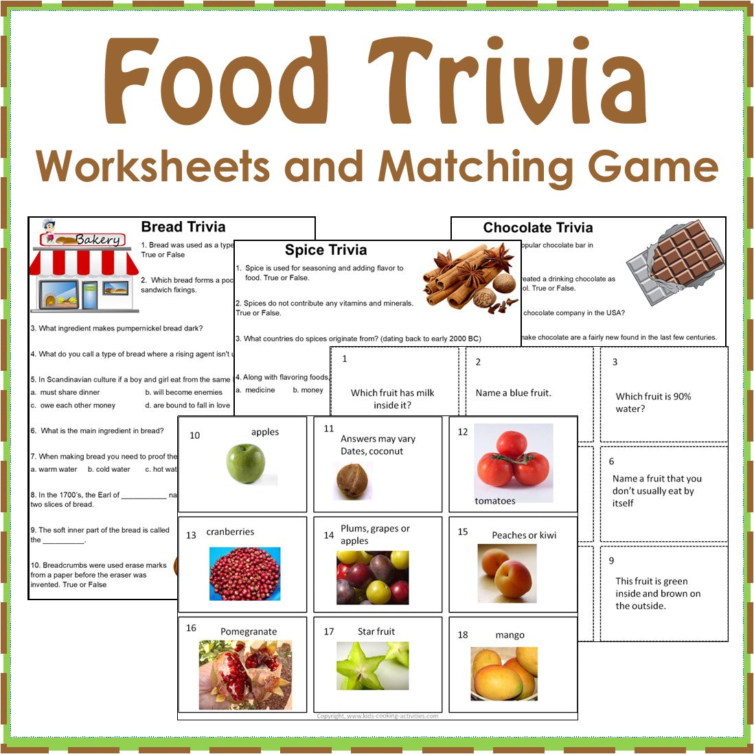 Children S Food And Drink Quiz Questions And Answers Quiz Questions And Answers