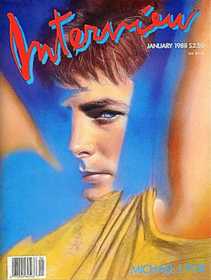 Interview Magazine cover Jan. 1988