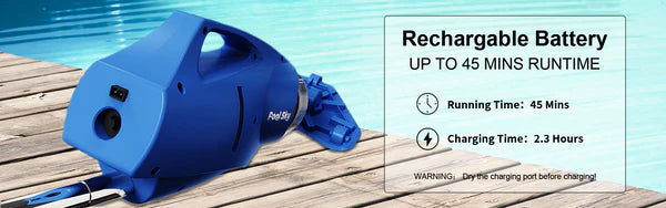 PoolSky Handheld Pool Vacuums, Cordless Pool Vacuum for Above Ground Inground Pools Spa Hot Tub Cleaner