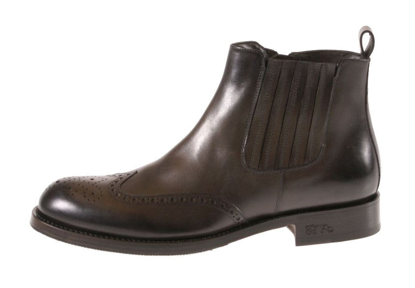 Italian Men's Leather Ankle Boots in 