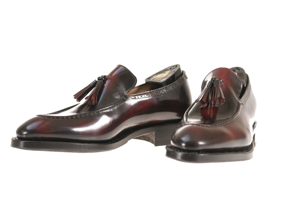 mens tassel loafers burgundy