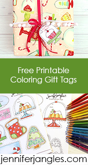 coloring gift tags