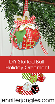 stuffed ball ornament