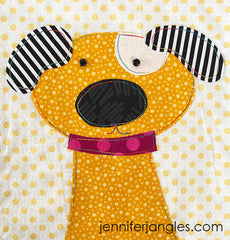 Dog Applique Quilt Block