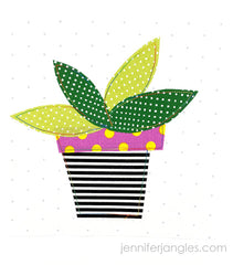 Plant Applique Quilt Block