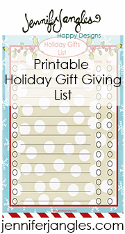 printable gift list