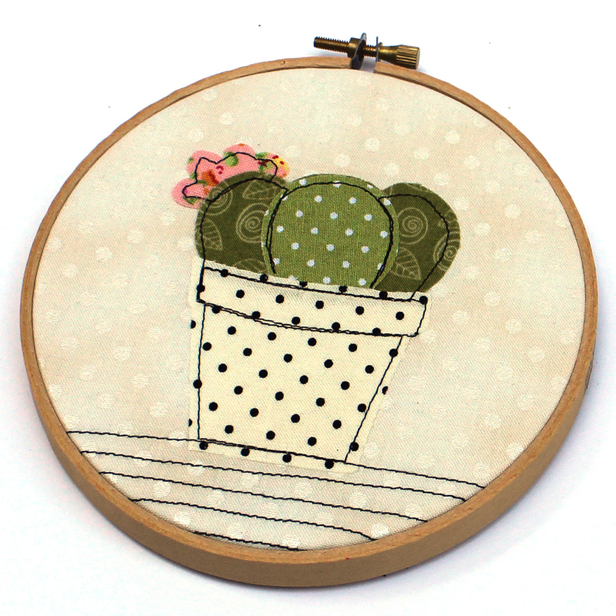 Corinne Lapierre Cactus Felt Applique Embroidery Hoop Craft Kit