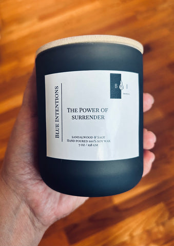 100% soy wax candle - the power of Surrender - sage & Sandalwood candle