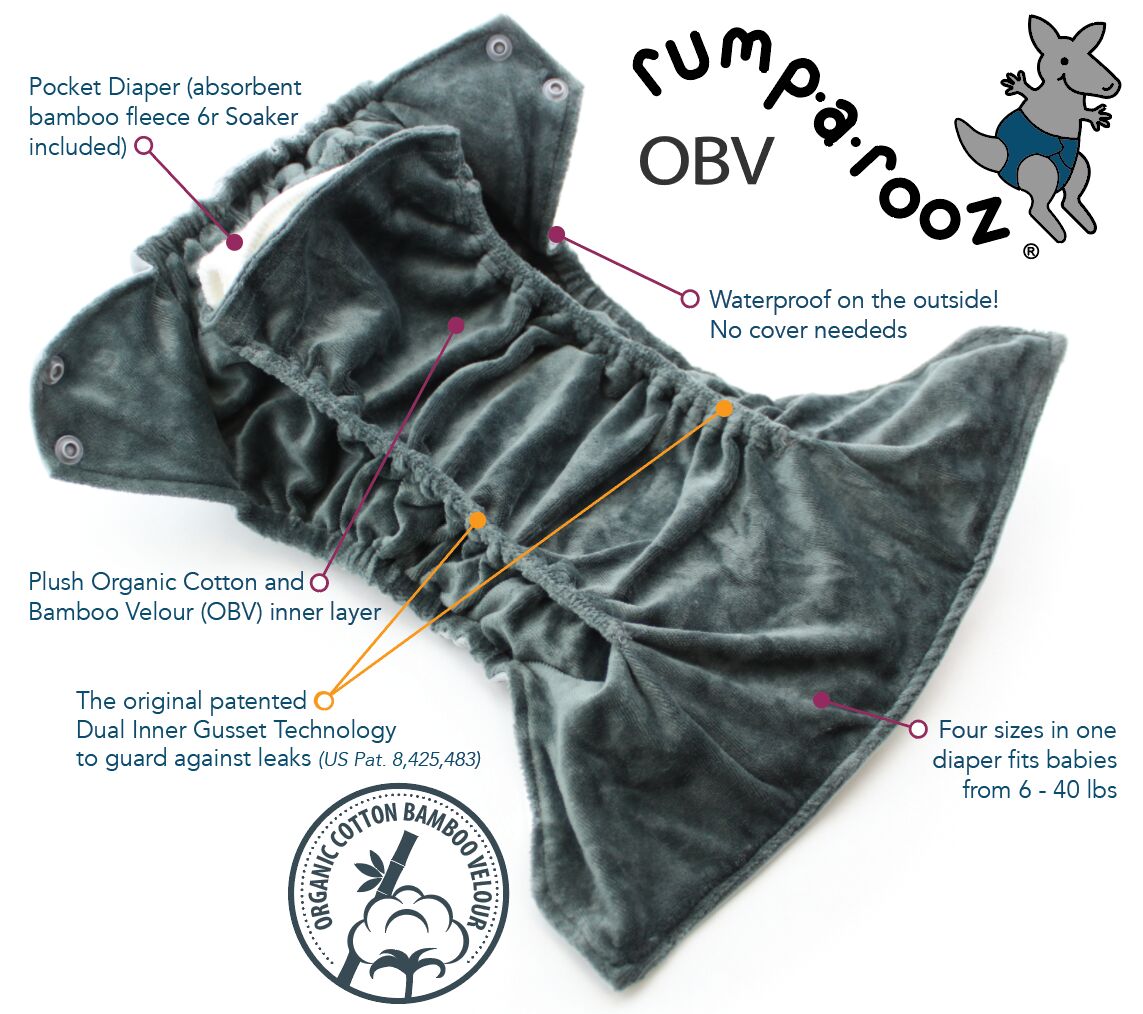 Rumparooz OBV One-Size Pocket Diapers 