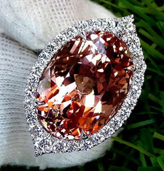 morganite siamond ring