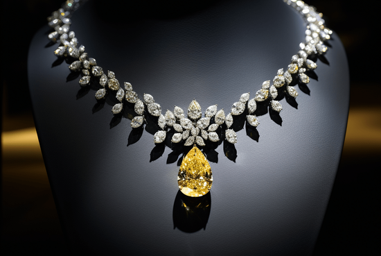 yellow diamond necklace 