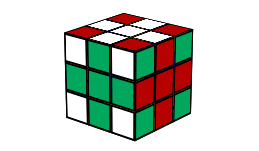 cross pattern on a 3x3 rubiks cube