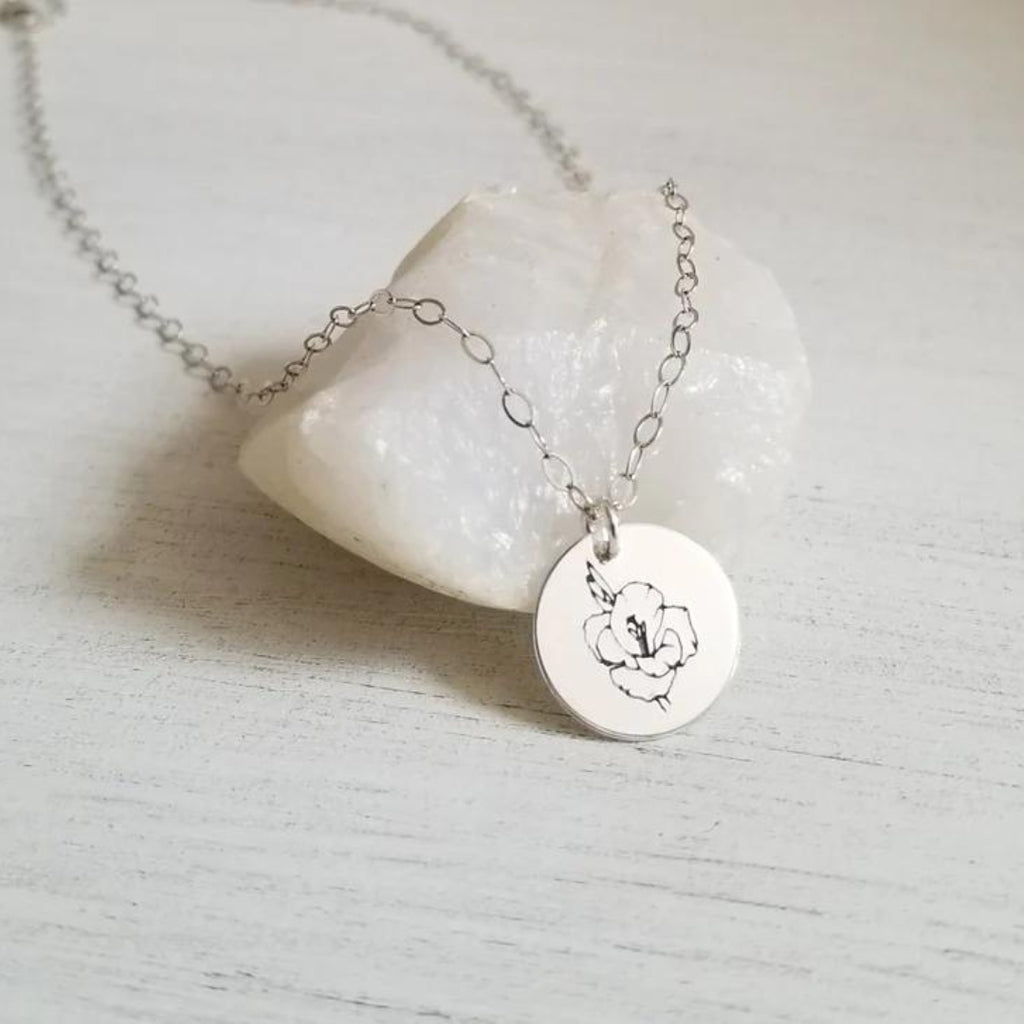 Lily Breastmilk Pendant Silver