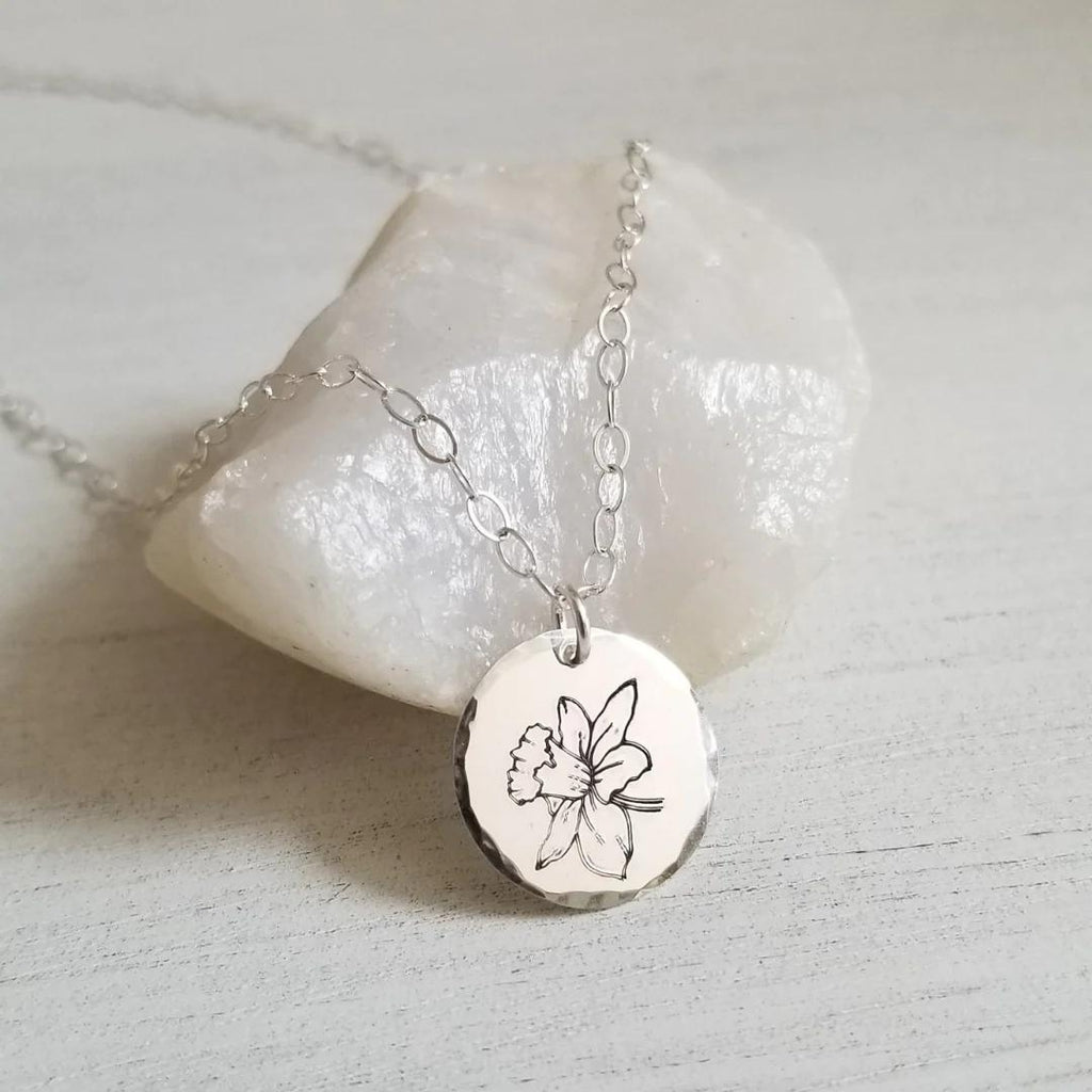 March Birth Flower Necklace