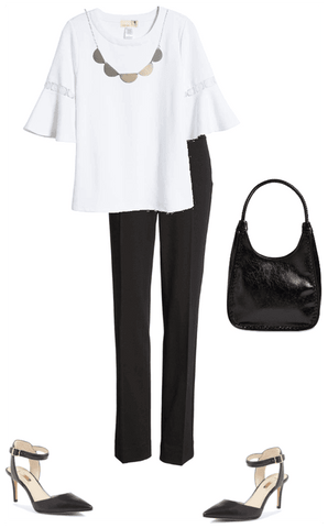 Black and white outfit for women, what to wear to work in the Summer