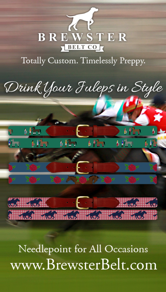 Brewster Belt Men's Kentucky Derby Needlepoint Belts