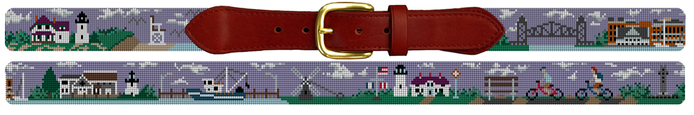 Cape Cod Needlepoint Belt