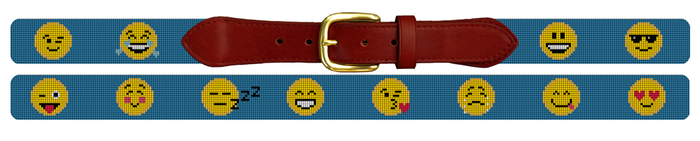 Emojis Needlepoint Belt