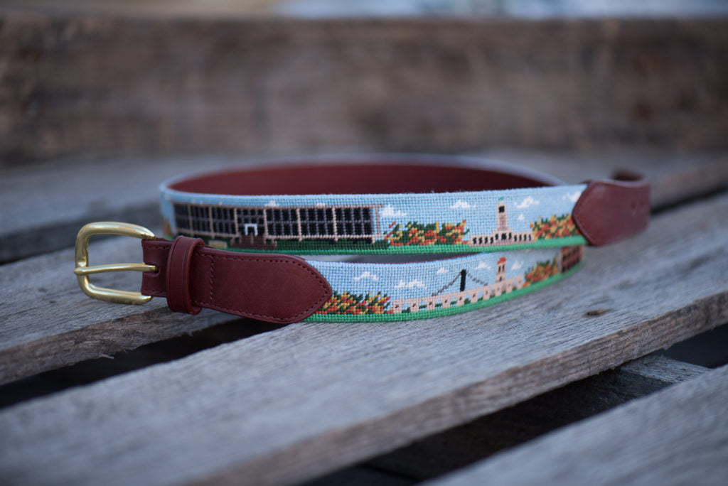 lsu campus needlepoint belt student union