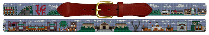 Philadelphia Landmark Needlepoint Belt Gift for Men