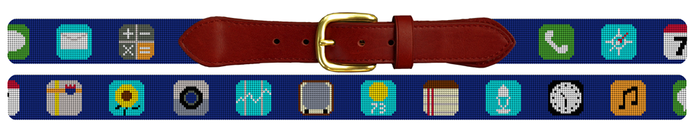 Phone App Needlepoint Belt 